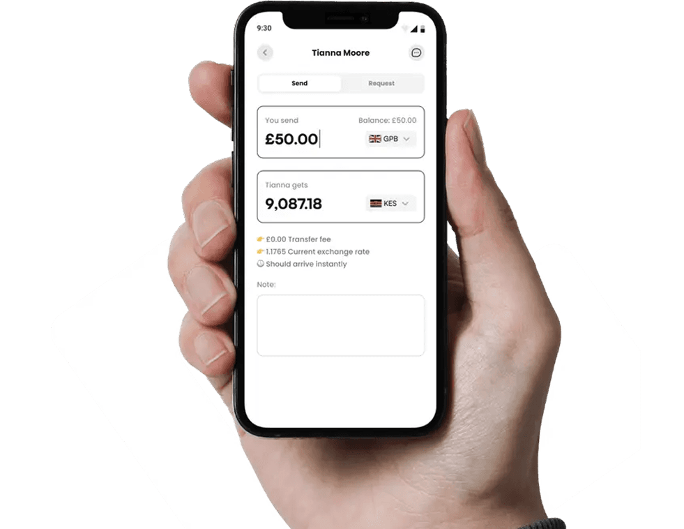 App interface on a phone